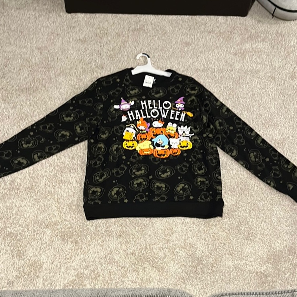 Hello Kitty Sanrio Black Sweatshirt Hello Halloween